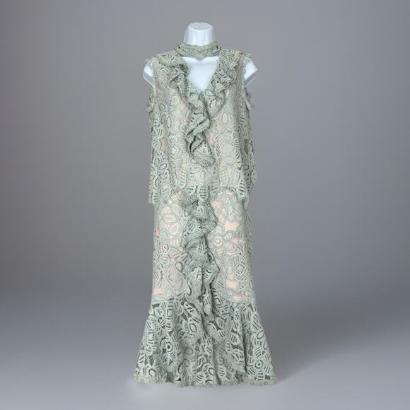 Alexis Dresses & Skirts - Alexis Women Skirt Set Small Blue Pastel Lace Midi Ruffle Fairy Dainty Whimy Y2K